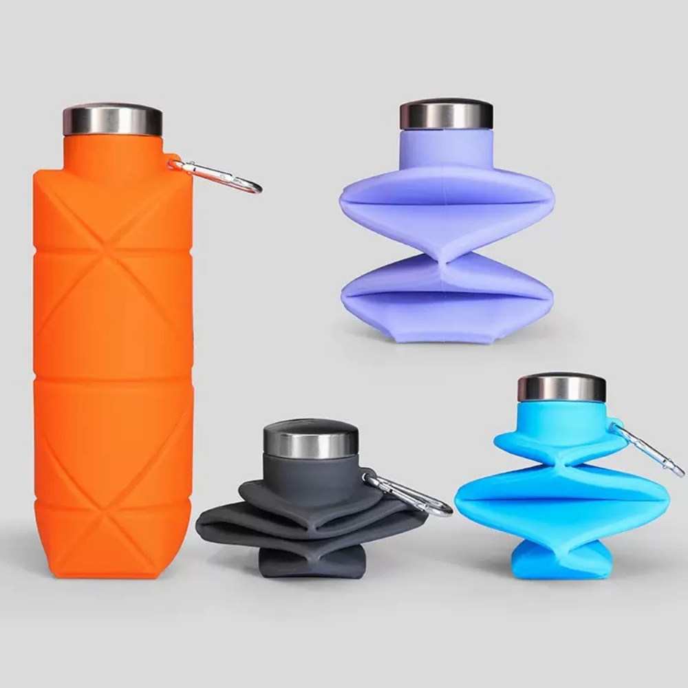 Collapsible Water Bottle - 700ML Collapsible Water Bottle Leakproof Valve