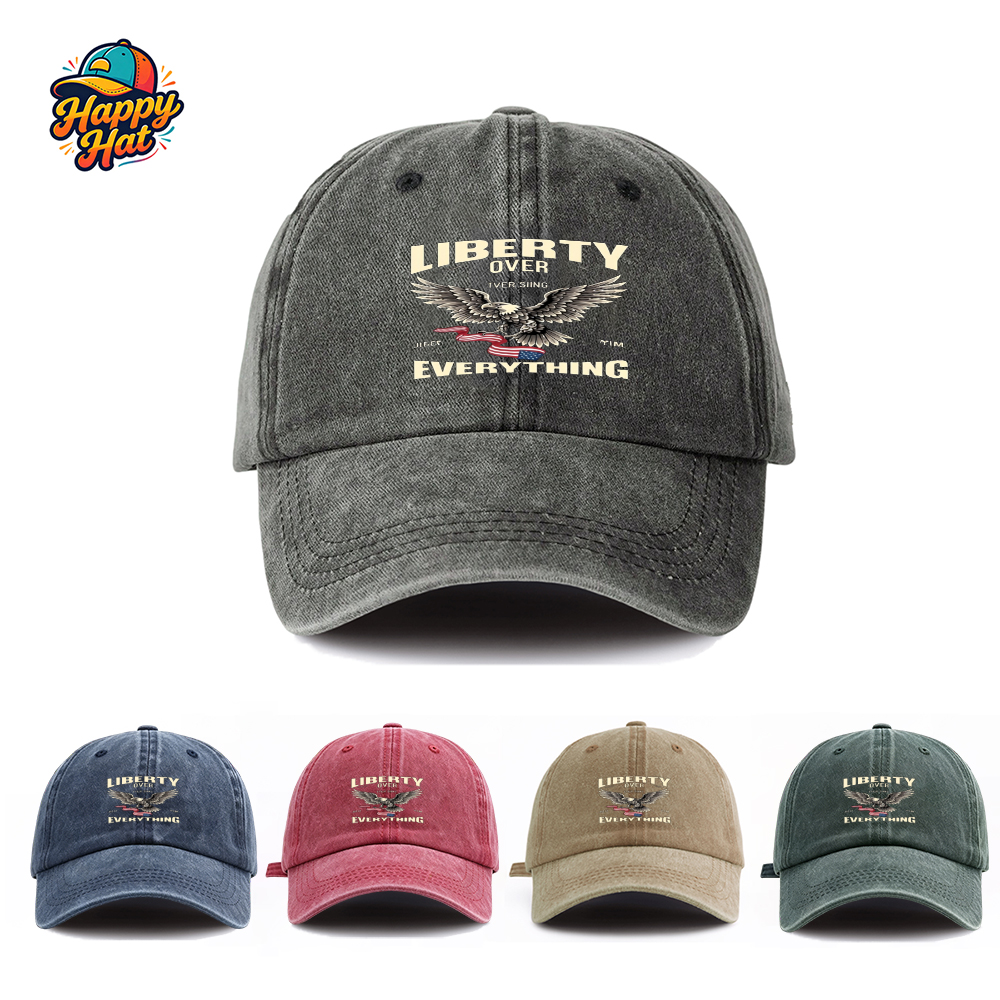 Outdoor Camping Usa - 1PC Liberty Over Everything Eagle Embroidered