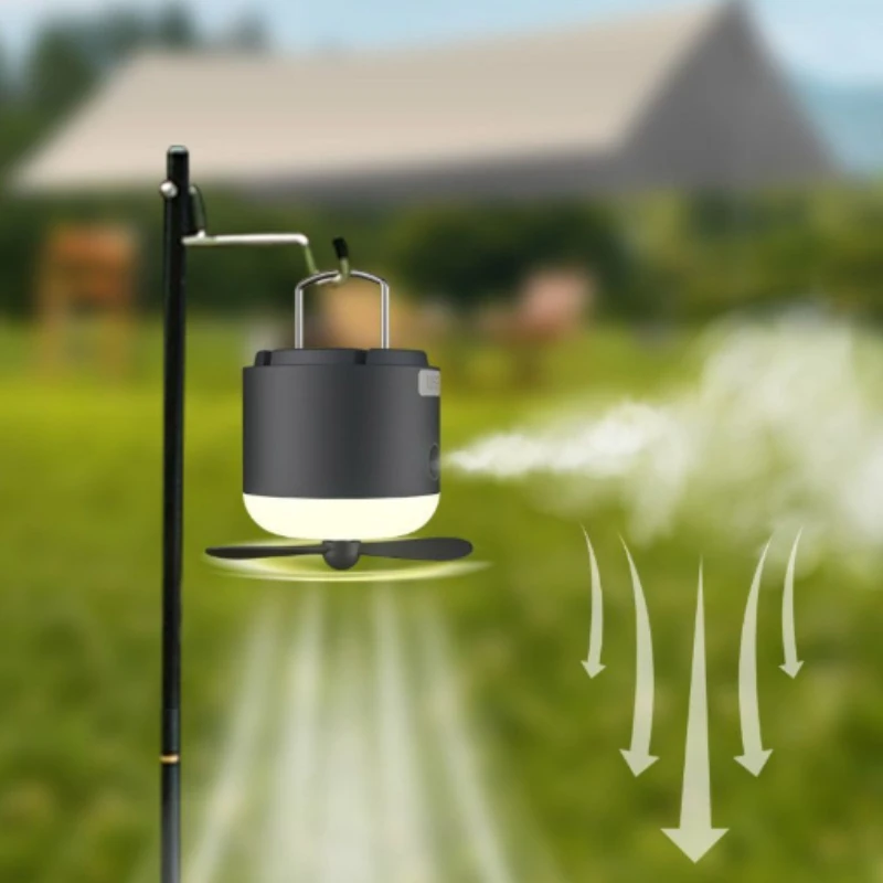 Outdoor Camping Misting Fan - Camping Fan Rechargeable Wireless Electric Fan