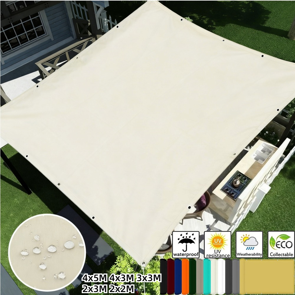 Outdoor Camping Canopy - Waterproof Shade Sail with Grommets Tent
