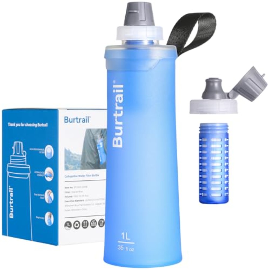 Collapsible Water Bottle - Outdoor Water Filter Bottle BPA-Free Ultralight