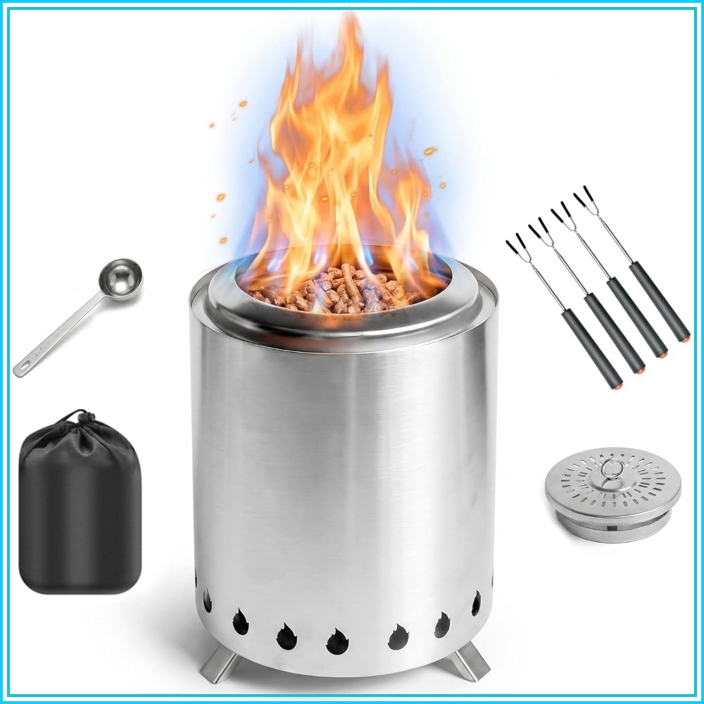 Outdoor Camping Fire Pit - 7 Inch Tabletop Fire Pit Outdoor,