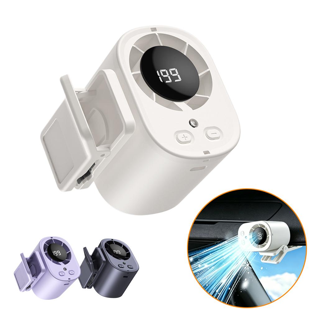 Outdoor Camping Misting Fan - Portable Clip-On Fan with LED Display,USB