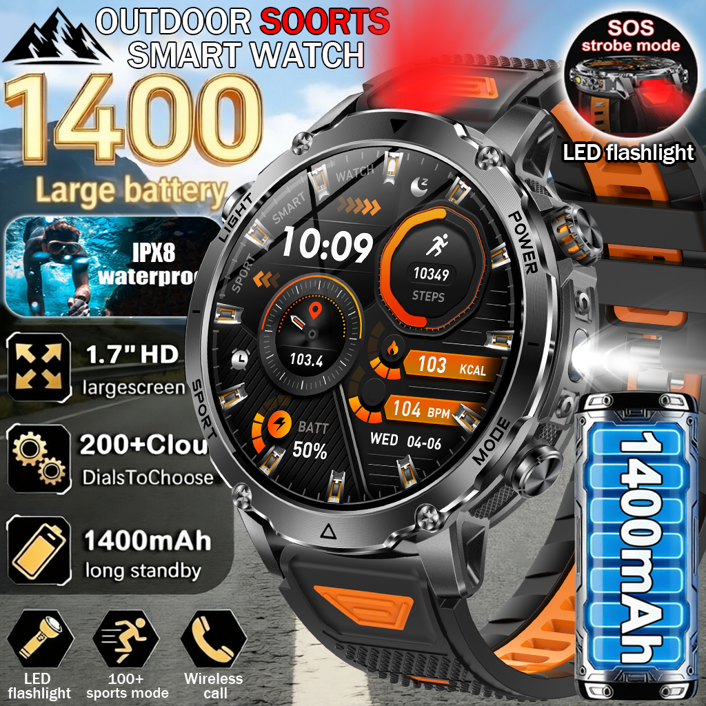 Outdoor Camping Japan - 2026New Military Sports Smart Watch Men