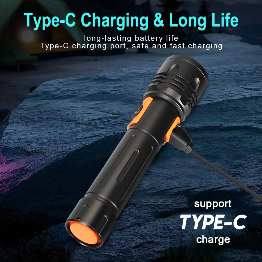 High Power LED Flashlight USB  - Outdoor Camping Lantern recensie en prijs