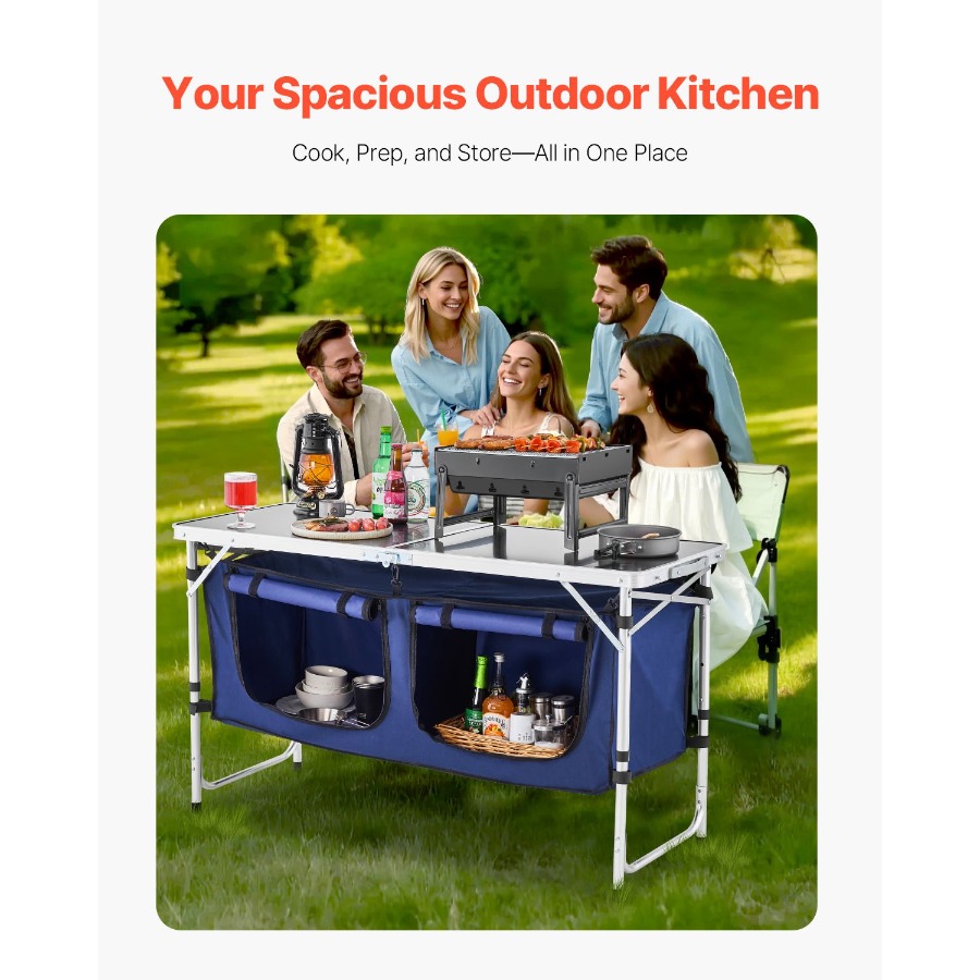 Camping Kitchen Table, Aluminu - Outdoor Camping Cooking Table recensie en prijs