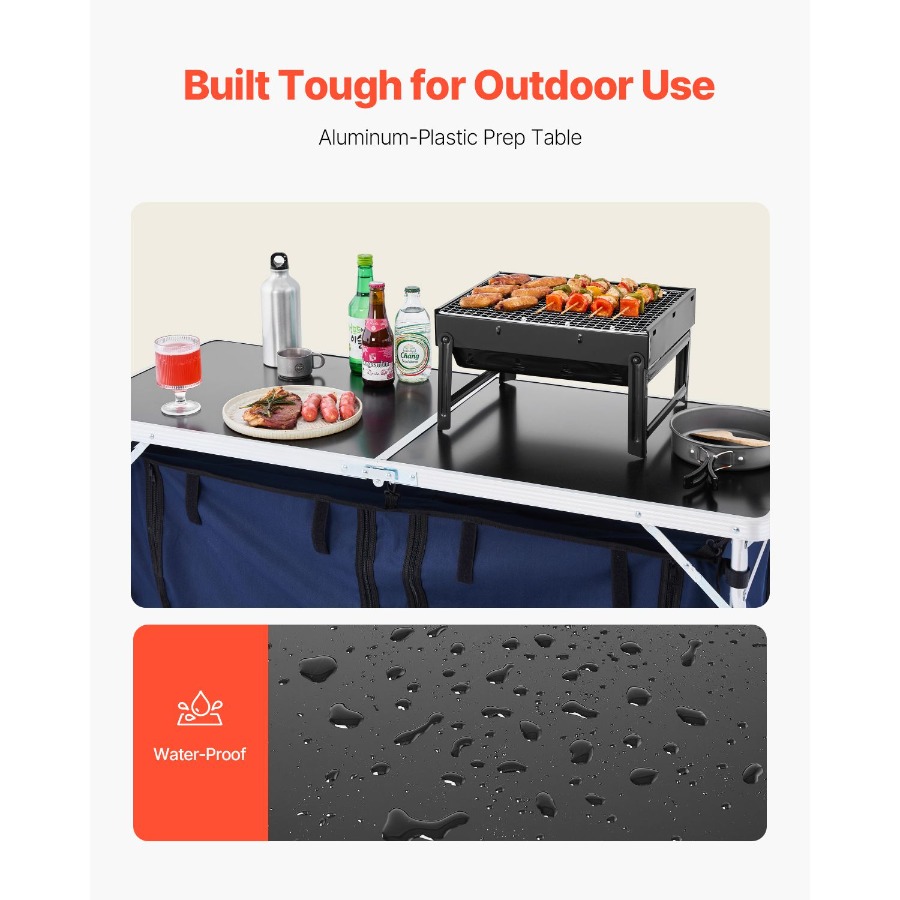 Camping Kitchen Table, Aluminu - Outdoor Camping Cooking Table recensie en prijs