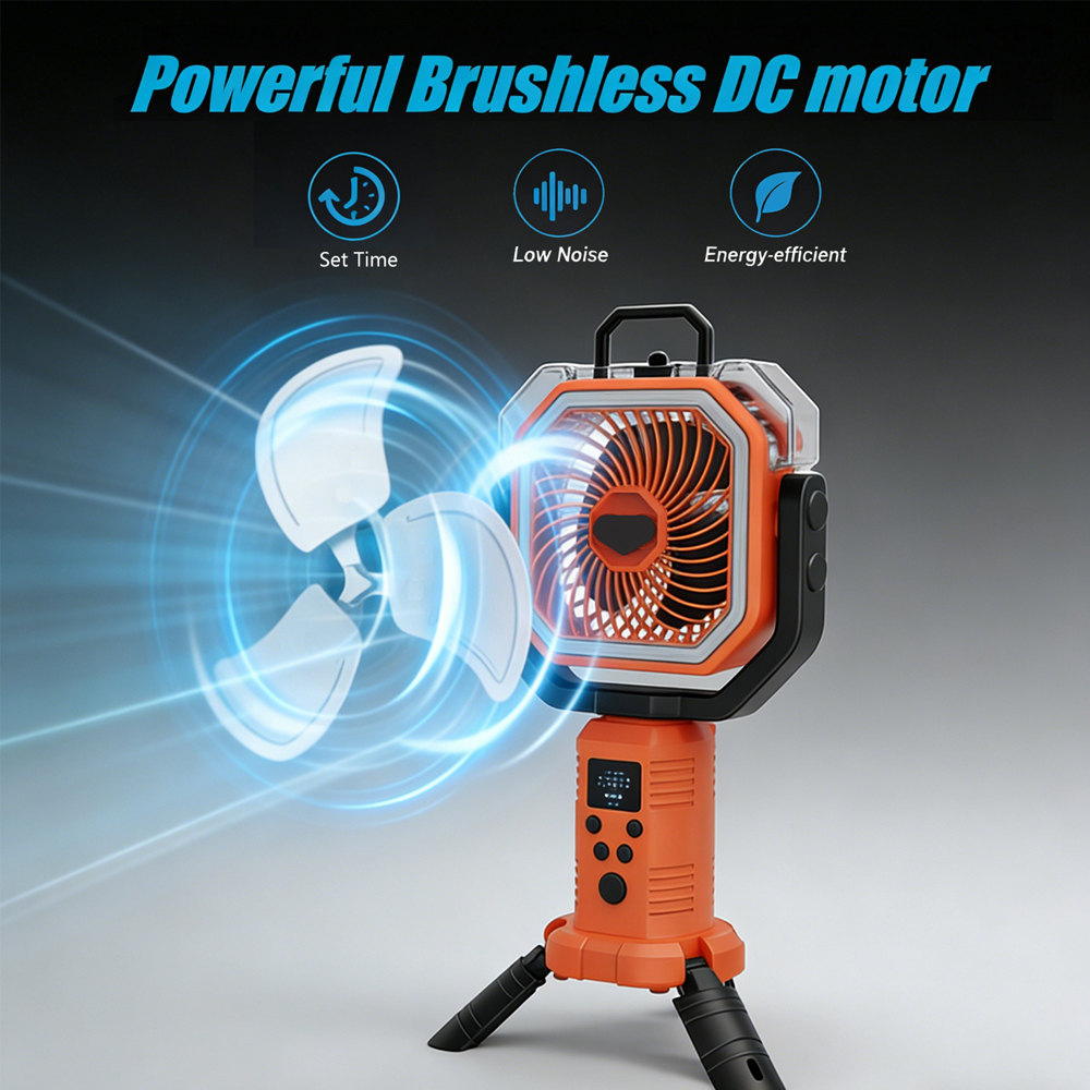 30000mAh Cooling Floor Fan wit - Outdoor Camping Misting Fan recensie en prijs