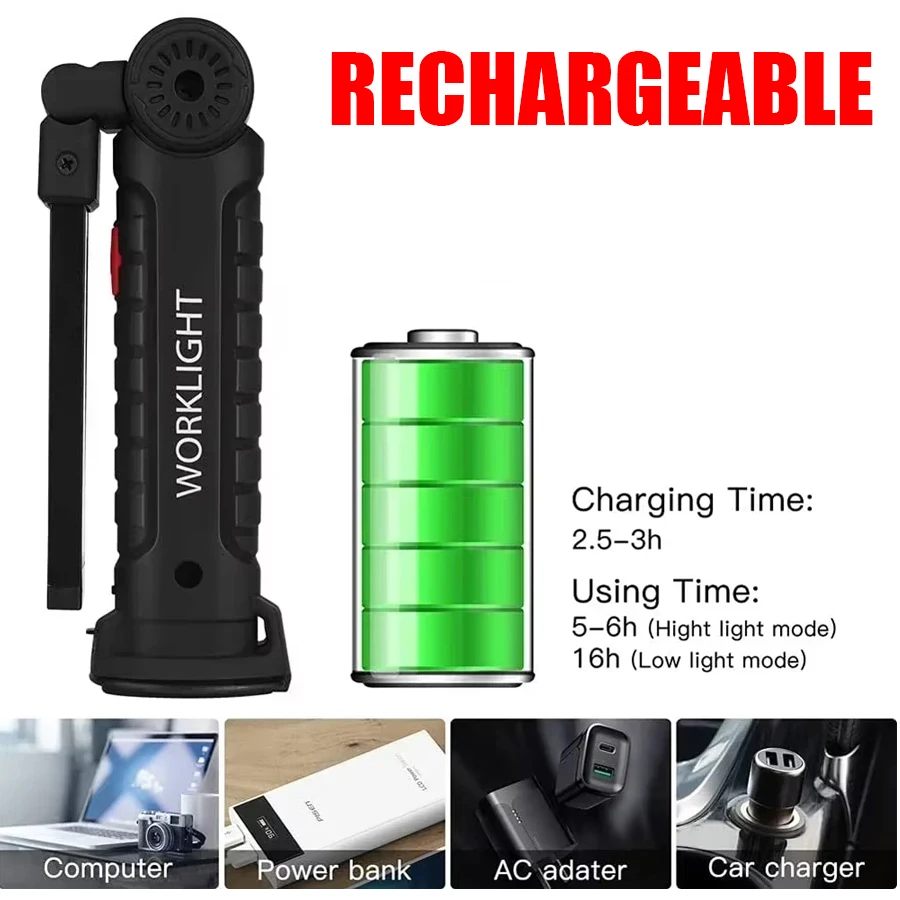 Rechargeable Magnetic Work Lig - Outdoor Camping Lantern recensie en prijs