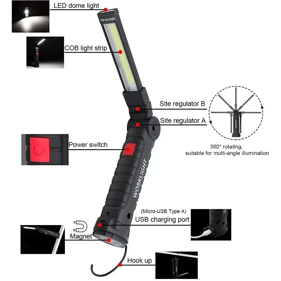 Rechargeable Magnetic Work Lig - Outdoor Camping Lantern recensie en prijs