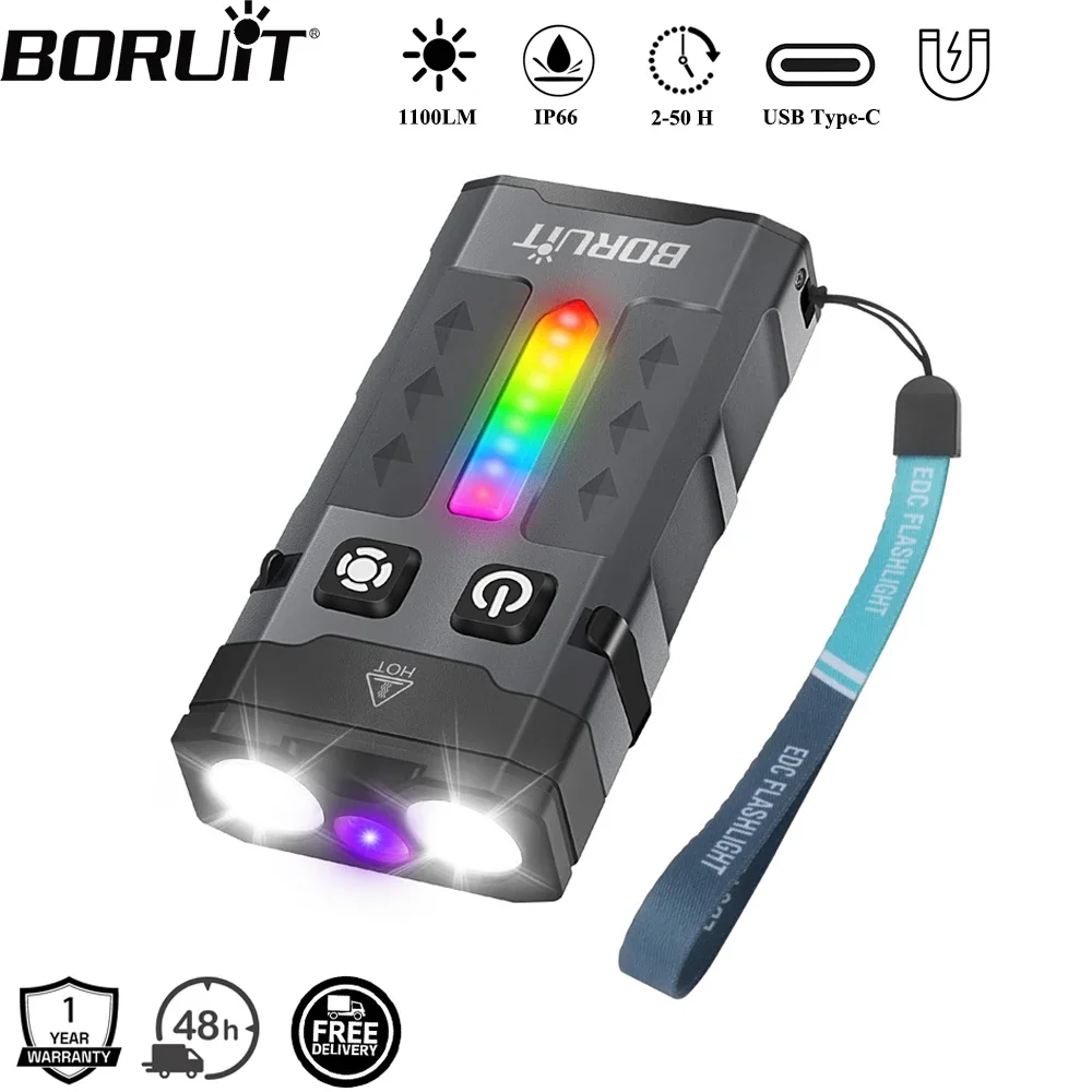 BORUiT EV20 1100LM EDC UV Keyc - Outdoor Camping Lantern recensie en prijs