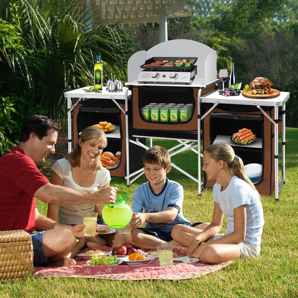 Camping Kitchen Table, Portabl - Outdoor Camping Cooking Table recensie en prijs