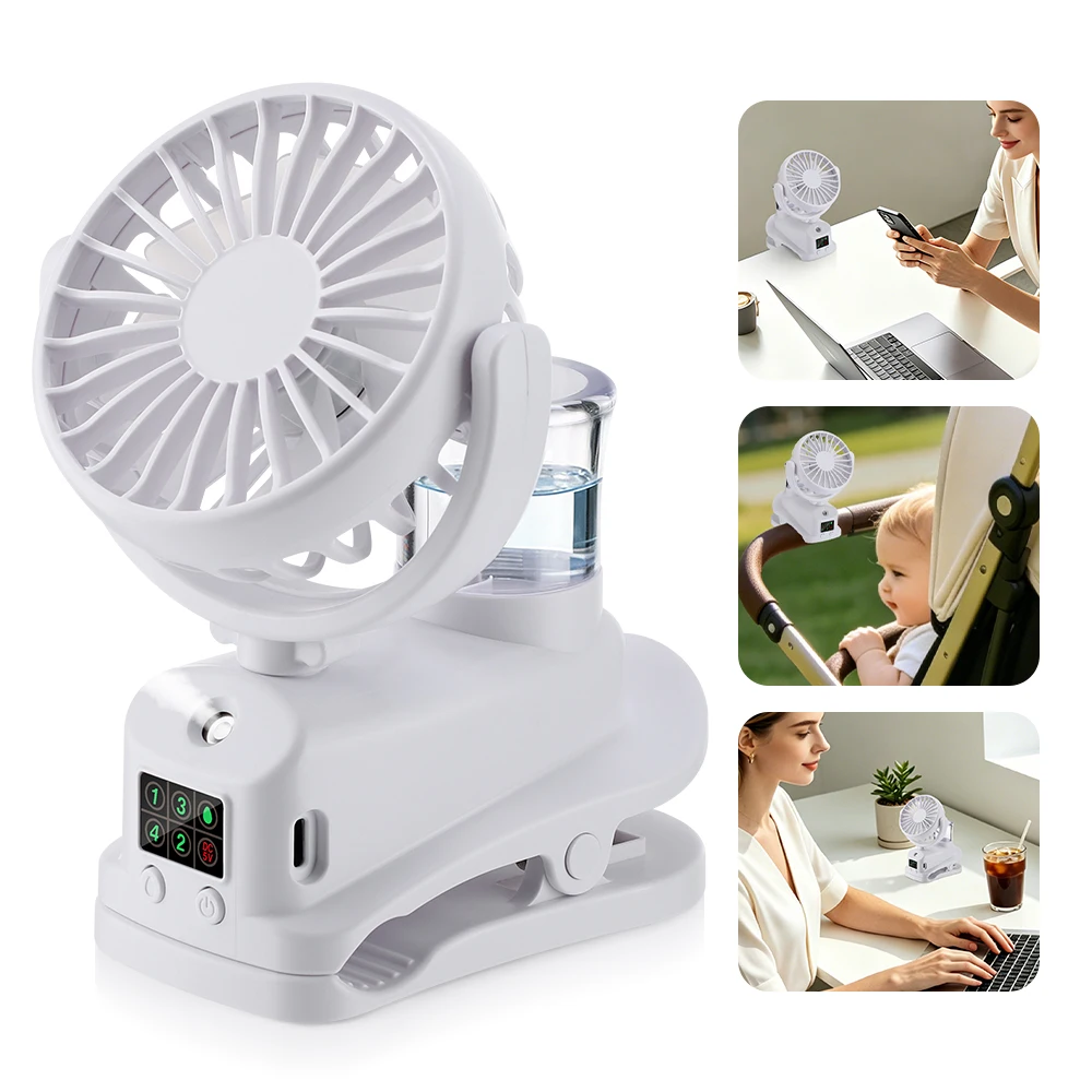 2026 Portable Clip Fan Recharg - Outdoor Camping Misting Fan recensie en prijs