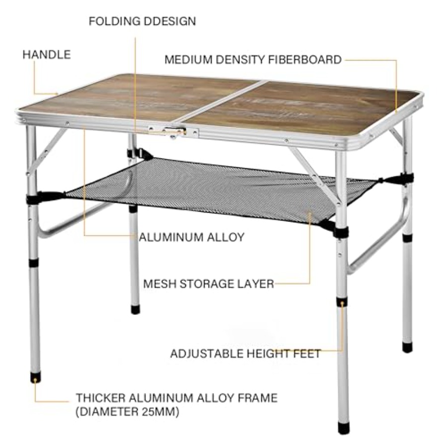 Aluminum Camp Table Folding Ta - Outdoor Camping Cooking Table recensie en prijs