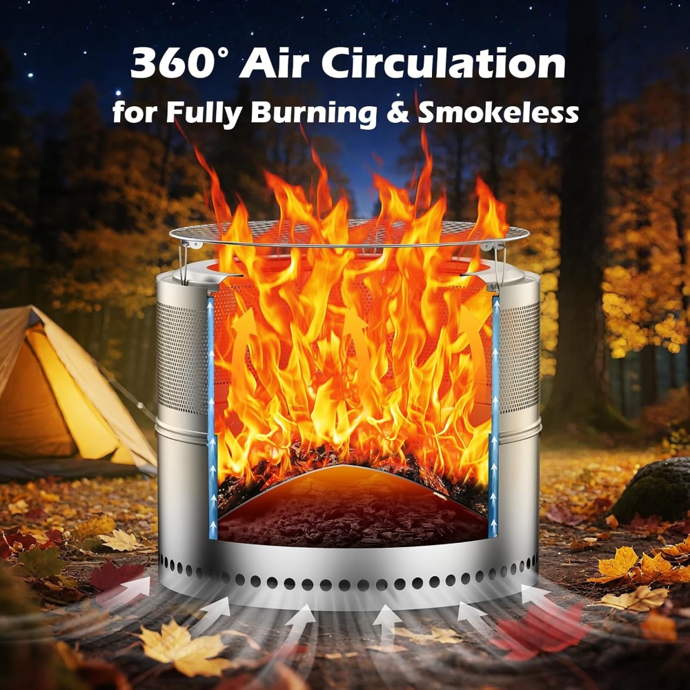 Smokeless Fire Pit Outdoor, 20 - Outdoor Camping Fire Pit recensie en prijs