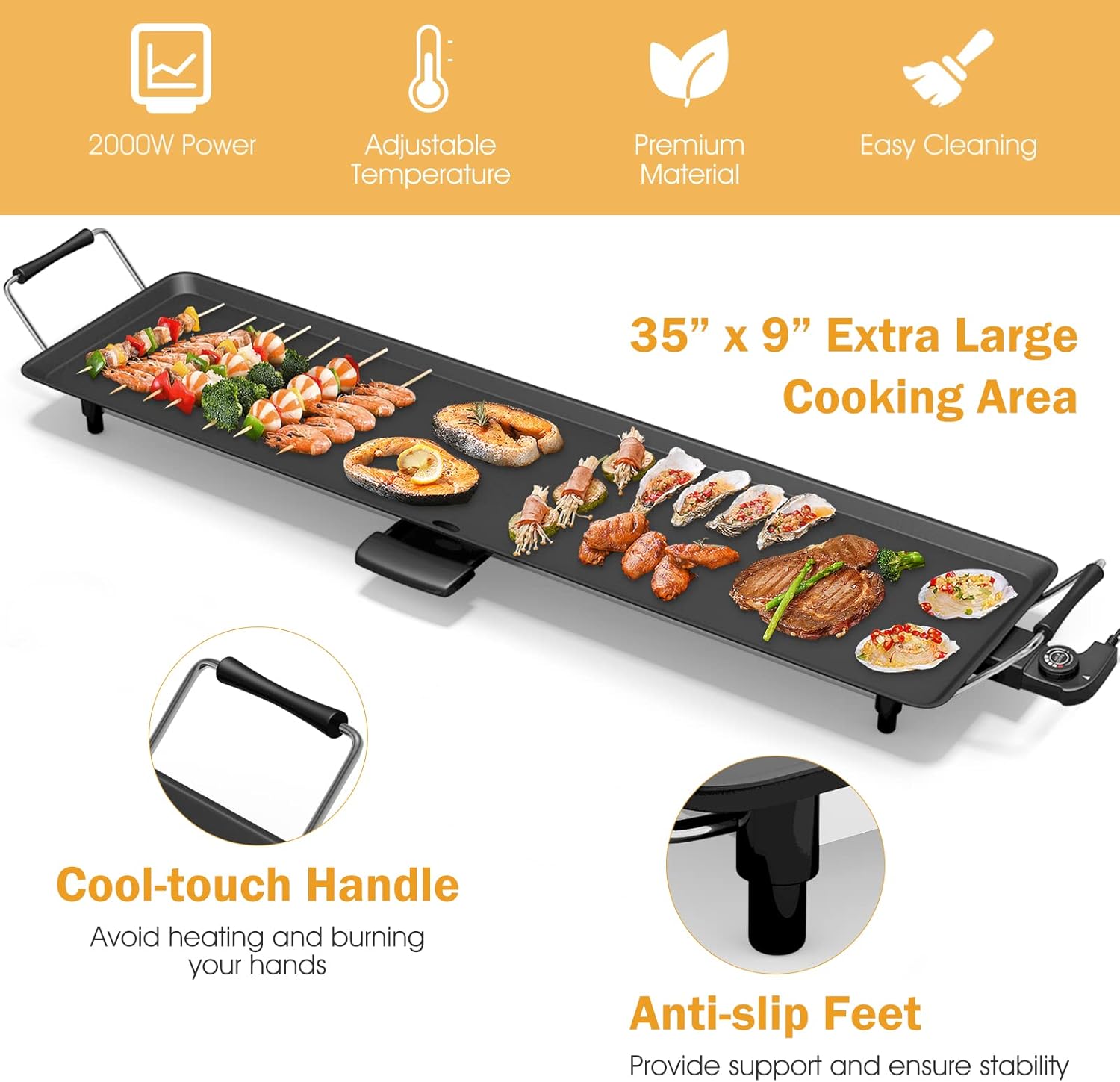 Electric Griddle 35 Inch - 200 - Outdoor Camping Cooking Table recensie en prijs
