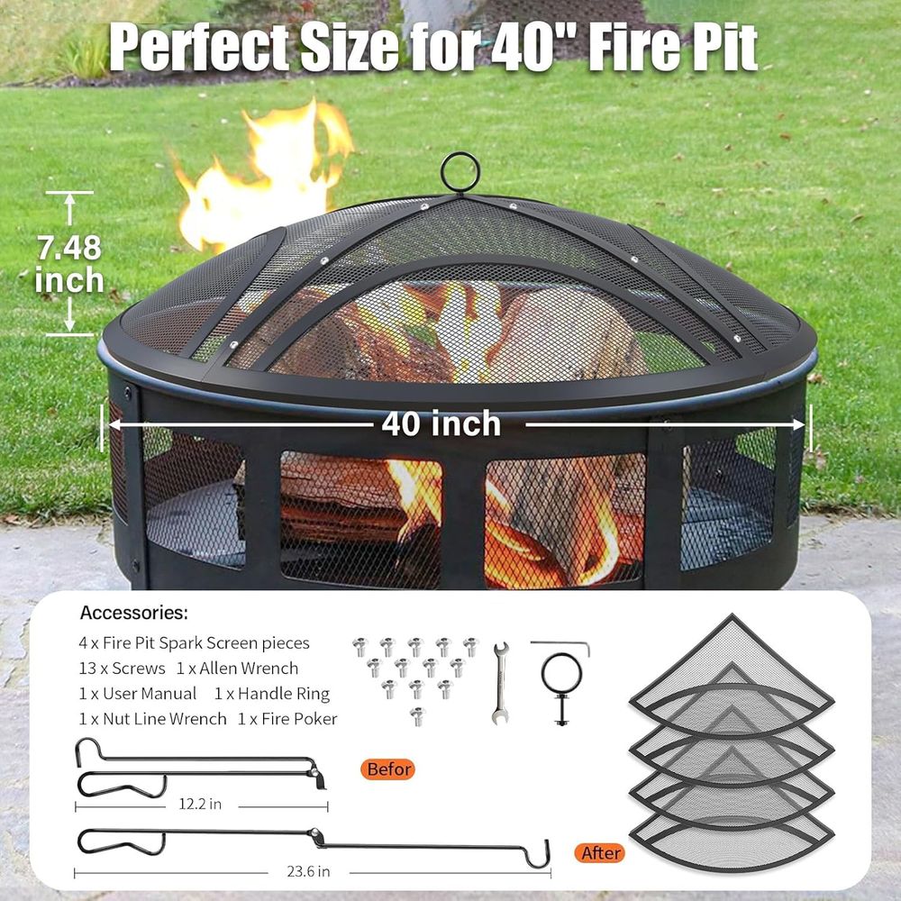 40 Outdoor Fire Pit Mesh Cover - Outdoor Camping Fire Pit recensie en prijs
