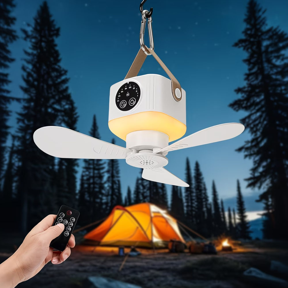 Portable Ceiling Fan with Ligh - Outdoor Camping Misting Fan recensie en prijs