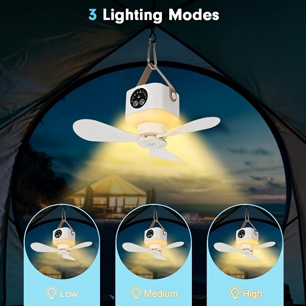 Portable Ceiling Fan with Ligh - Outdoor Camping Misting Fan recensie en prijs