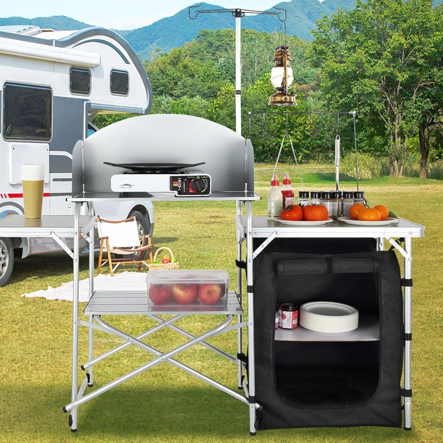 Camping Kitchen Table, Folding - Outdoor Camping Cooking Table recensie en prijs