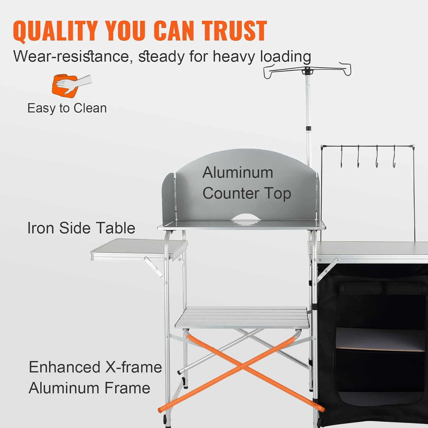 Camping Kitchen Table, Folding - Outdoor Camping Cooking Table recensie en prijs