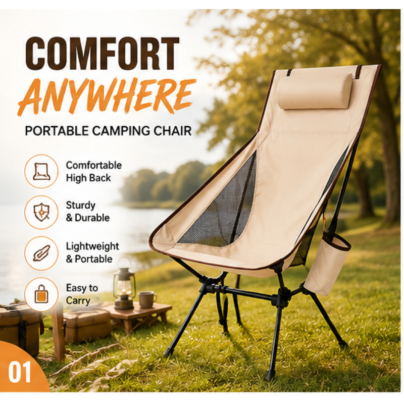 Portable Folding Camping Chair - Outdoor Camping Hammock Chair recensie en prijs
