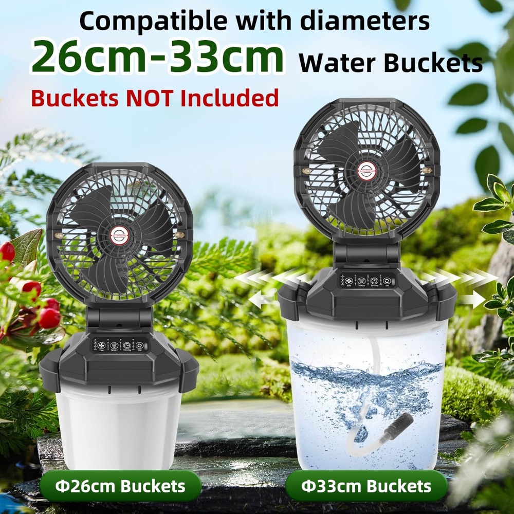 30,000mAh Portable Misting Fan - Outdoor Camping Misting Fan recensie en prijs
