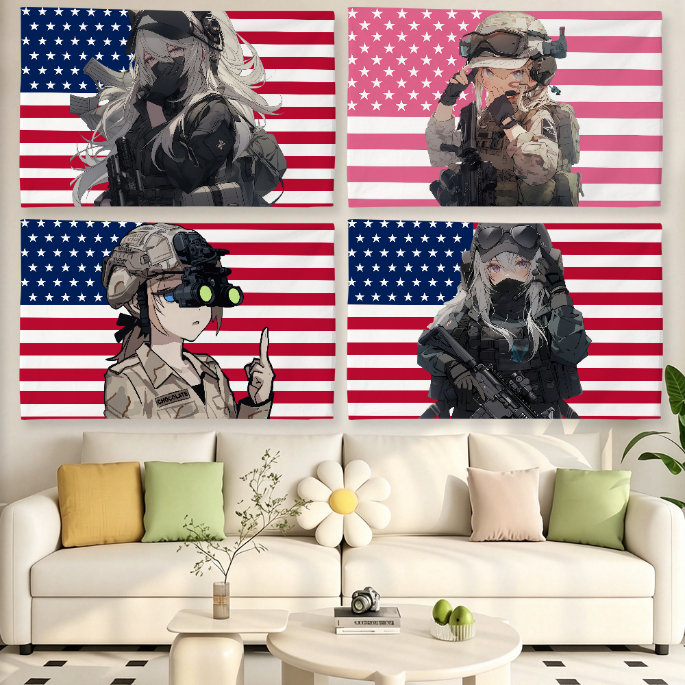 Anime Morale Girl USA flag For - Outdoor Camping Usa recensie en prijs