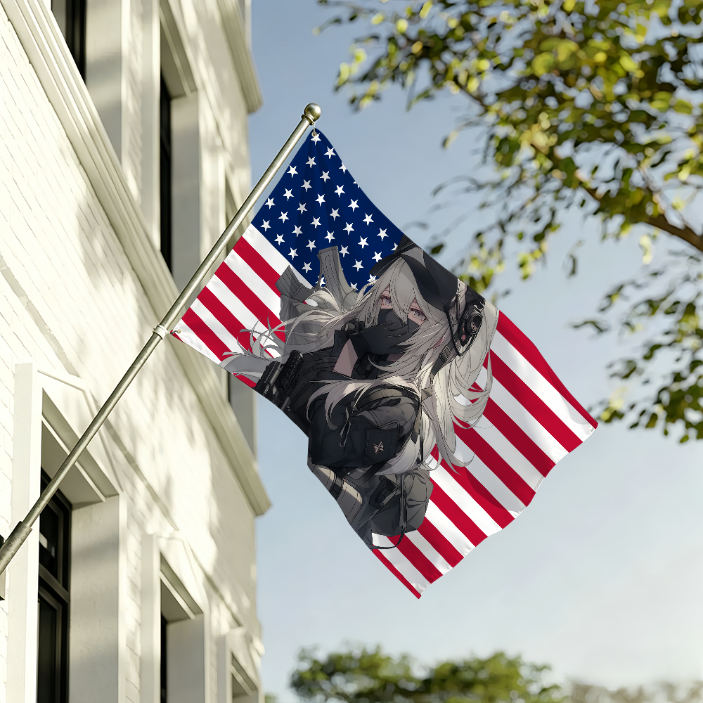 Anime Morale Girl USA flag For - Outdoor Camping Usa recensie en prijs