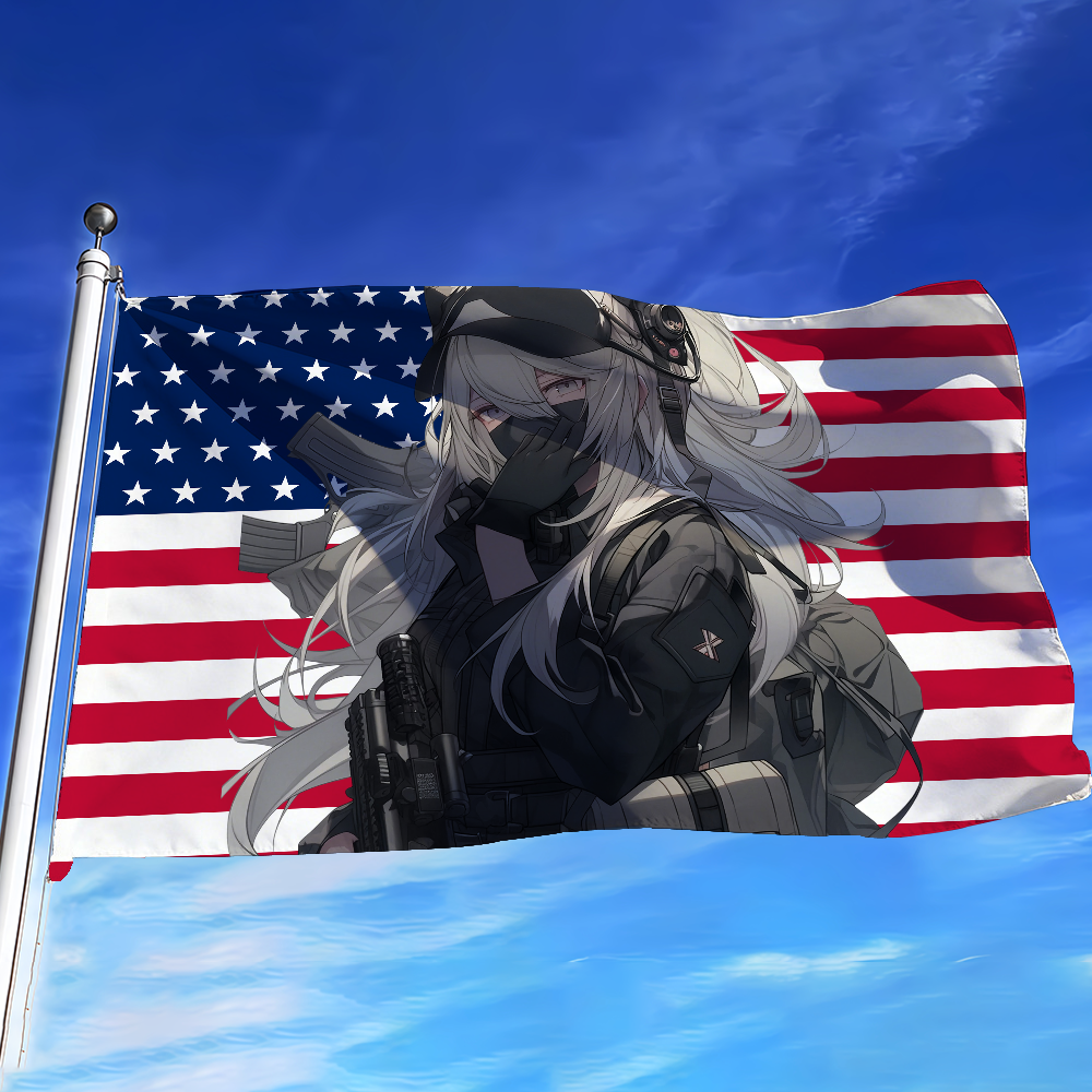 Anime Morale Girl USA flag For - Outdoor Camping Usa recensie en prijs
