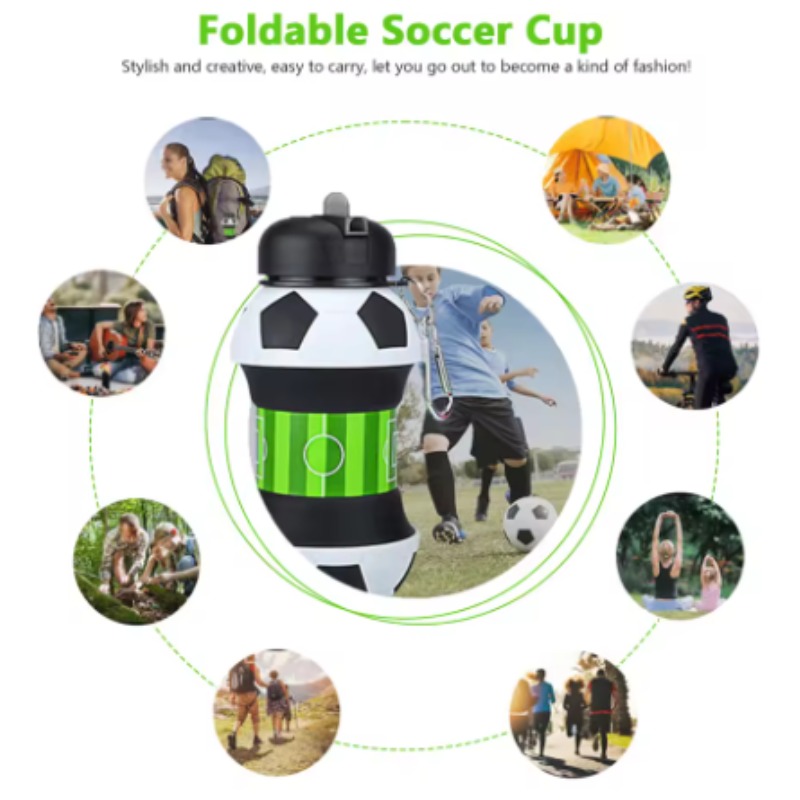Football Silicone Collapsible  - Collapsible Water Bottle recensie en prijs