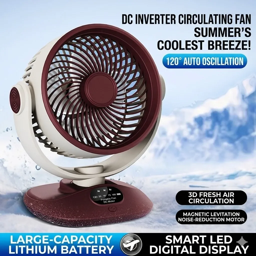 Desktop Fan Rechargeable Turbo - Outdoor Camping Misting Fan recensie en prijs