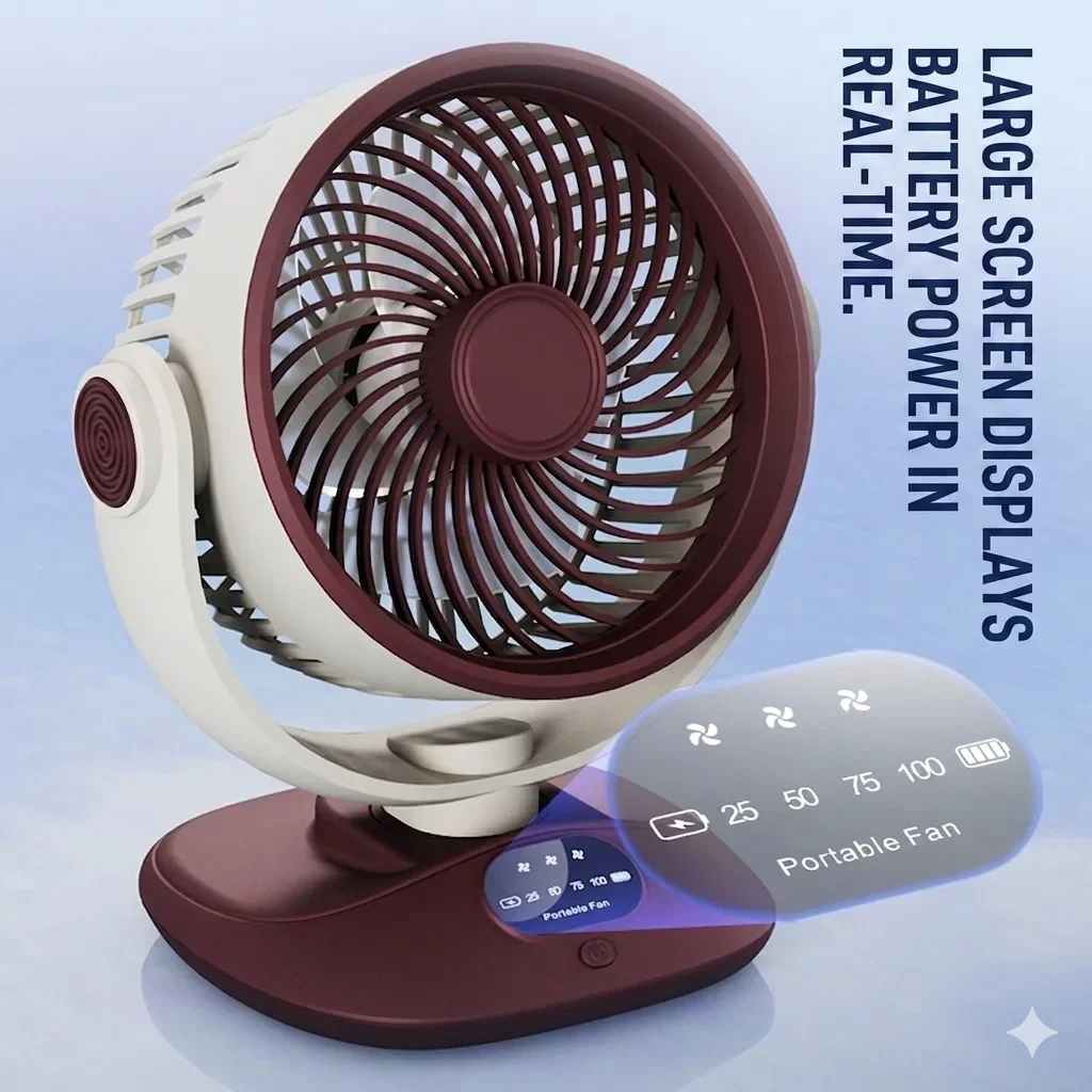 Desktop Fan Rechargeable Turbo - Outdoor Camping Misting Fan recensie en prijs