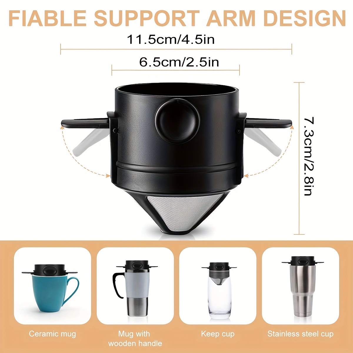 Coffee Filter Cup Portable Reu - Collapsible Water Bottle recensie en prijs