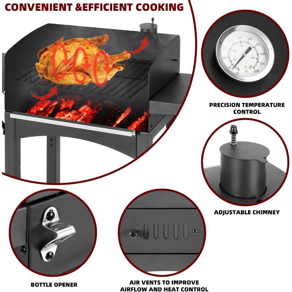 US Shipping Charcoal Grill wit - Outdoor Camping Cooking Table recensie en prijs